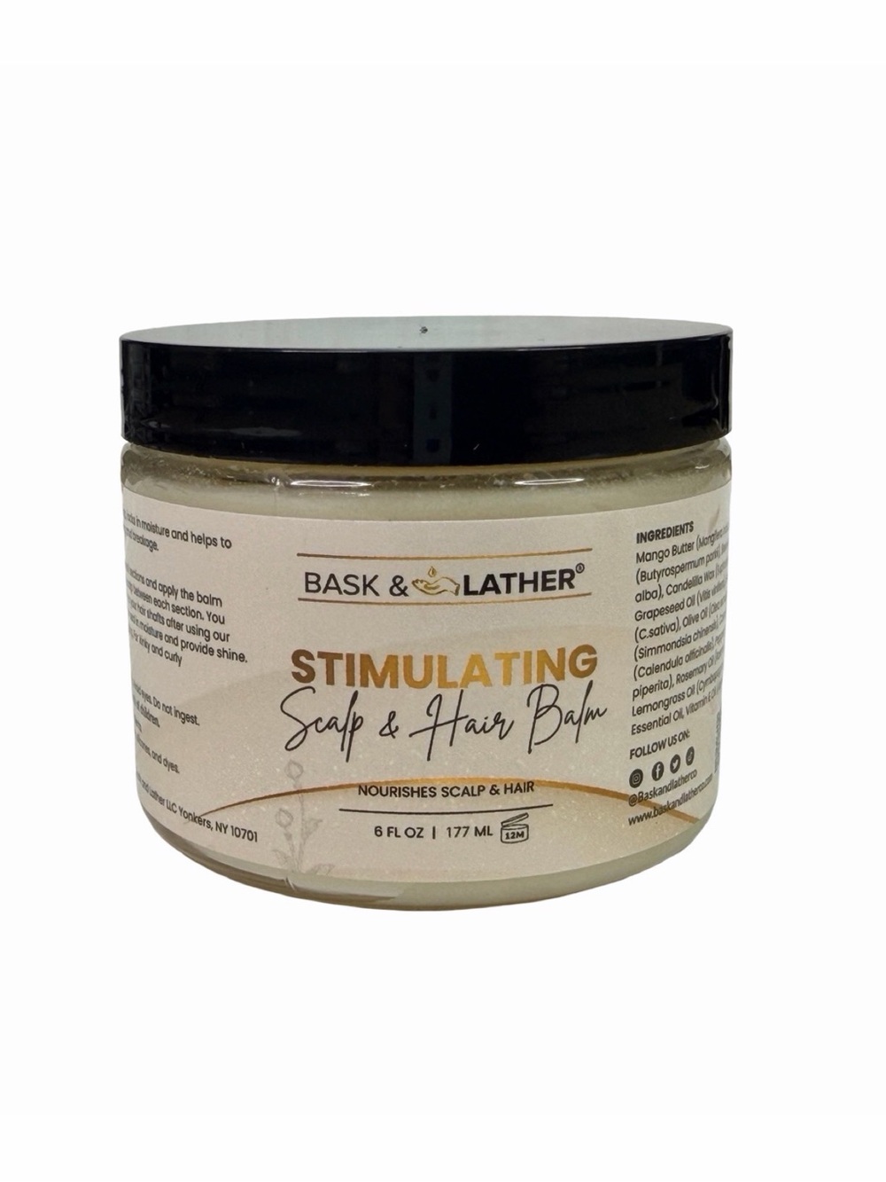 Bask & Lather Stimulating Scalp & Hair Balm  - 6 fl oz / 177 ml